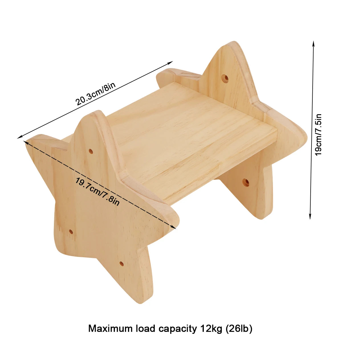 Cat Wooden Furniture Wall Mounted Scratching Posts Hammock Platform Extended Cat Scratching Post for Cat Health and Play indoors