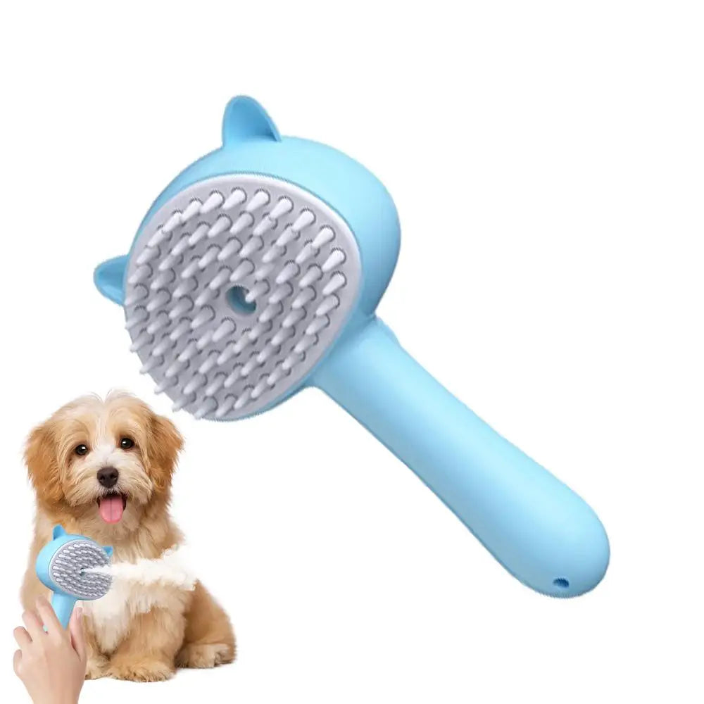 Steam Brush for Cats Rechargeable Handheld Electric Grooming Steam Brush Massage Brush with Ergonomic Handle 150mAh Battery
