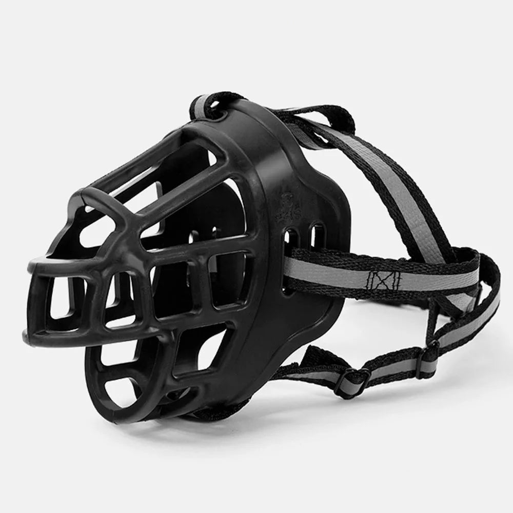 Dog Muzzle Adjustable Soft & Durable Breathable Basket Muzzle Prevents Dog Biting Chewing & Scavenging Allows Panting & Drinking
