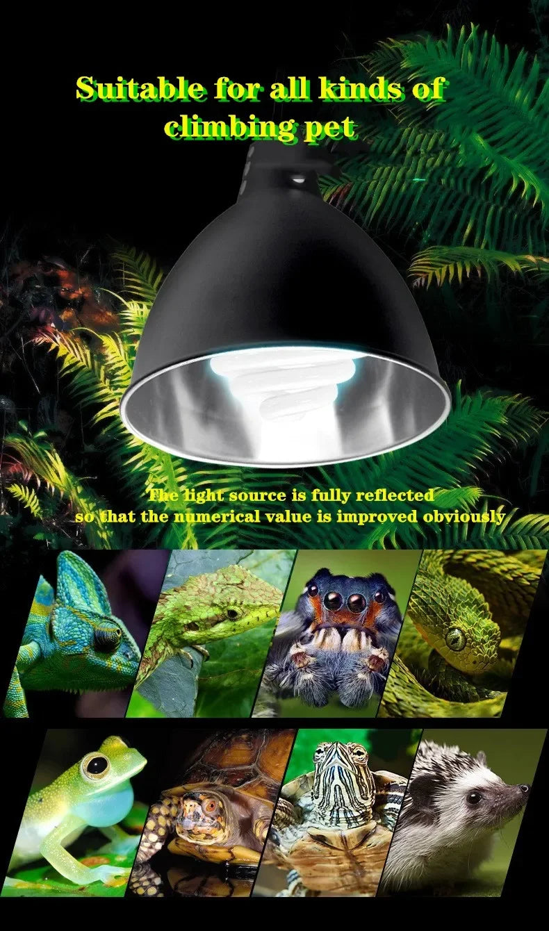 5.5 Inch Reptile Lamp Cap Tortoise Lizard Snake Terrarium Anti-scald Protective Lampshade Lamp Holder Reptile Safety Light Shade