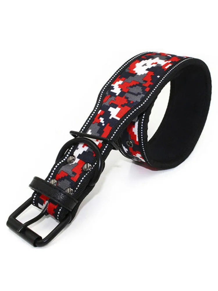 Reflective Puppy Big Dog Collar with Buckle Soft Padded Wide Adjustable Pet Collar for Medium Large Dogs Pitbull Leash Dog Chain