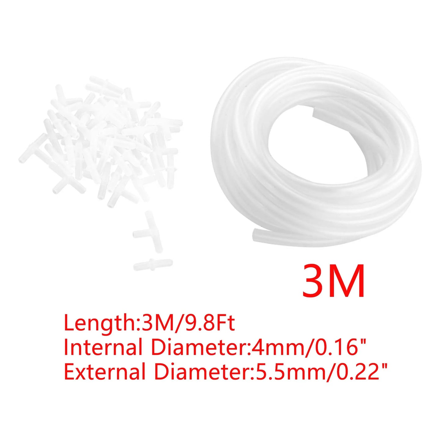 UXCELL Aquarium Silicone Tube Hose Connector ID 4mm Flexible Pipe Water Hose Connector Pump Parts Tools Fish Tank Accessories