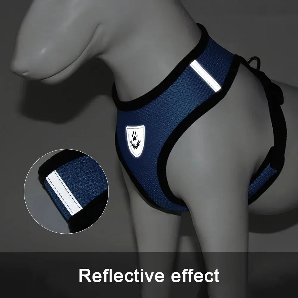 Cat Harness and Leash Escape Proof Adjustable Vest Harnesses for Cats Reflective Cat Harness Breathable Soft Kitty Puppy Harness