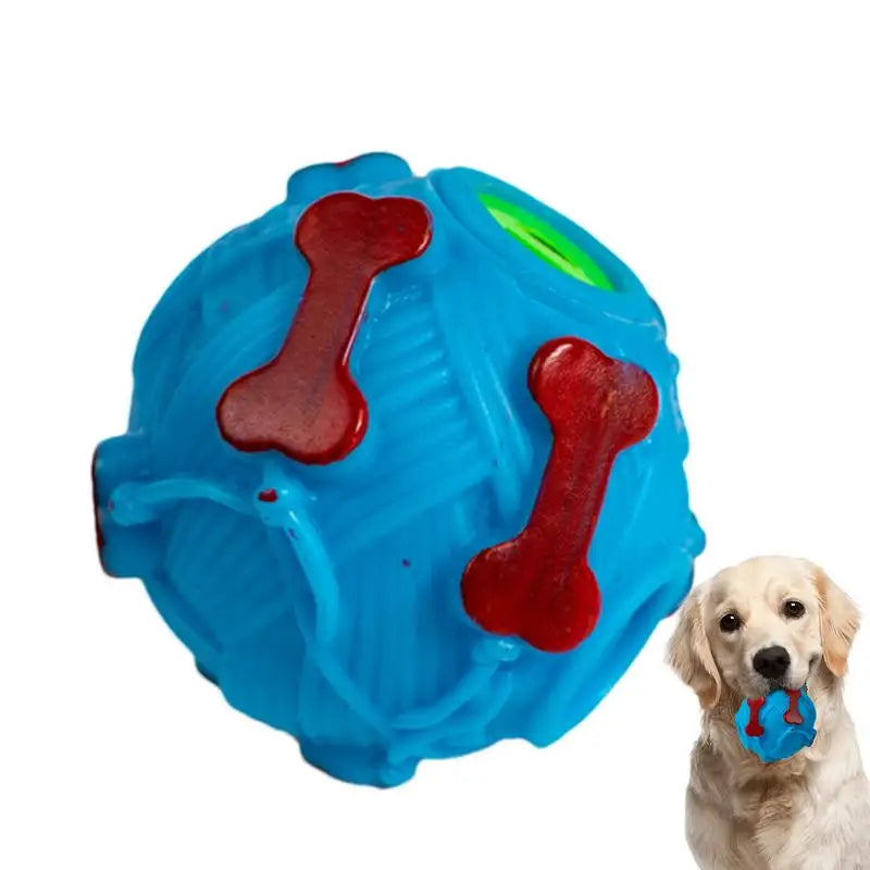 Treat Dispenser Toys For Dogs Interactive Puppy Squeaky Treat Dispenser Ball Dog Teeth-Grinding Toy Puppy Puzzle Slow Feeder