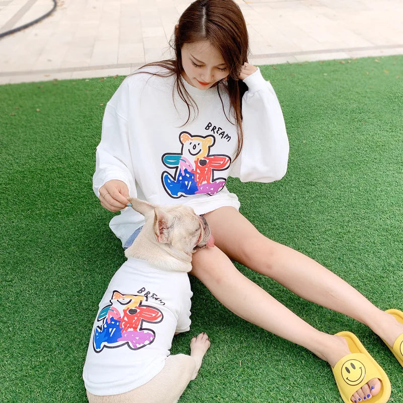 The New Dog Costume Dog Clothes for Small Dogs Parent-child Wear Spring and Autumn Pure Cotton Three Colors Seven Sizes