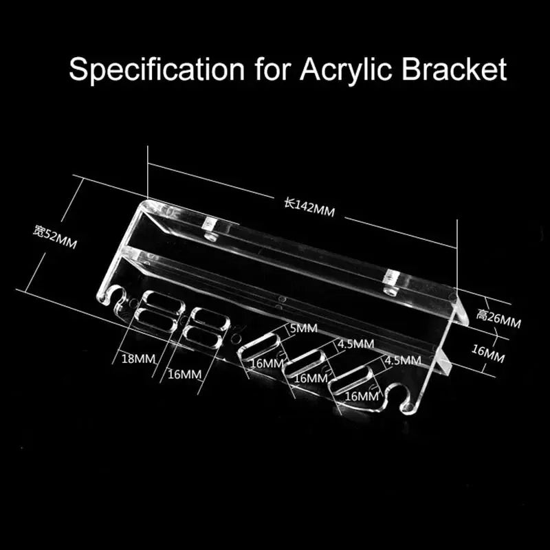 Transparent Acrylic Aquarium Bracket Holder for Scissor Tweezers Shovel Kit Water Tubes Fixed Clip Aquarium Maintenance Tools