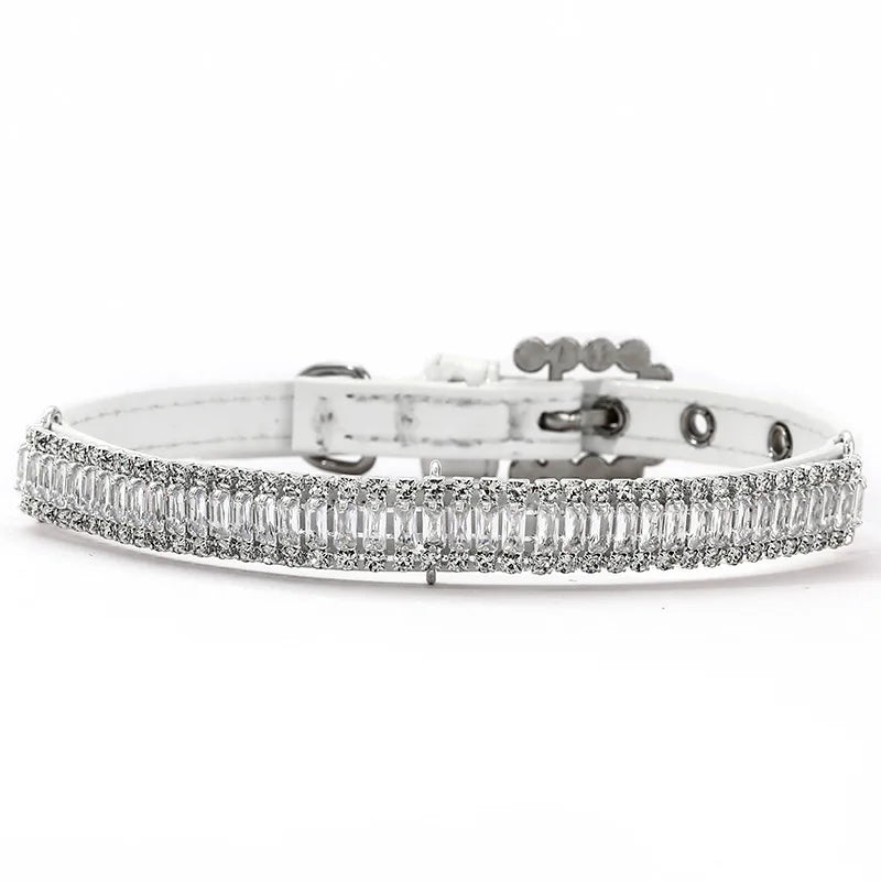 Luxury Rhinestone Puppy Collar for Small Dogs Cat Necklace Bling Crystal Jewelry Pet Accessorie Princess Diamond Wedding Collar