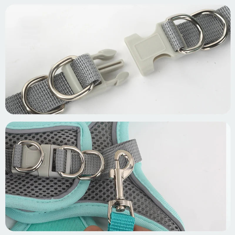 Pets Breathable Dog Vest Pectoral Girdle Backstraps Prevent Breakout Exclusive for Outdoor Use Adjustable Night Reflection