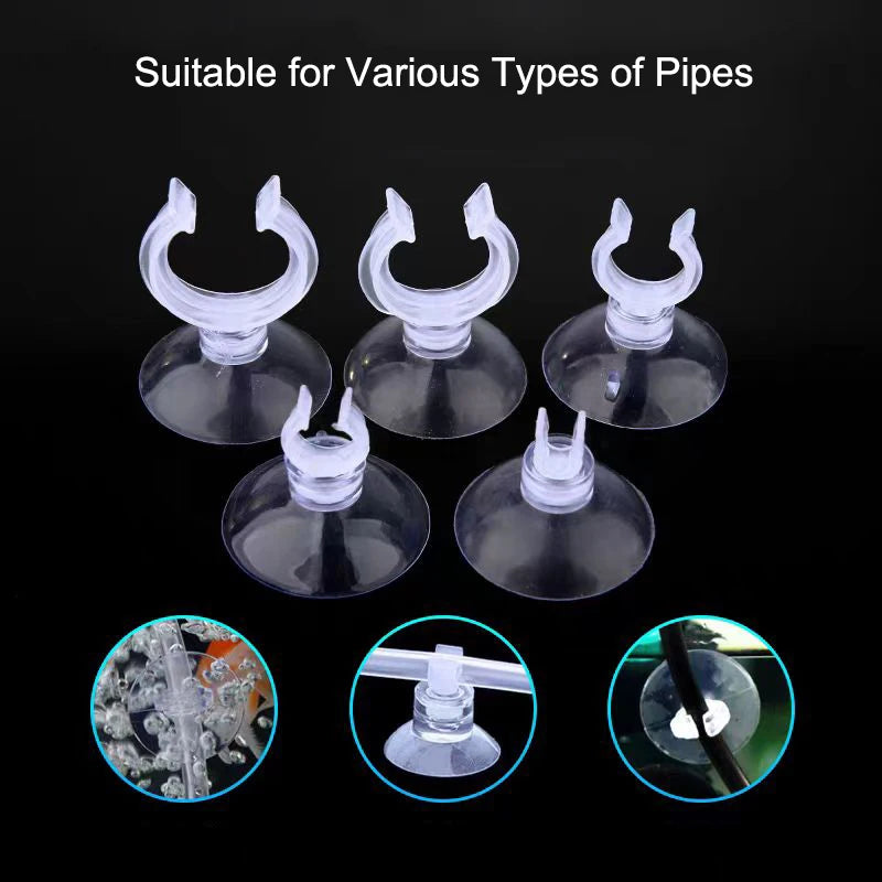 5pcs/10pcs Aquarium Suction Cup Air Tube Holder Sucker for Fish Tank Pump Oxygen Air Tube Fixing Clip Aquarium Accessories