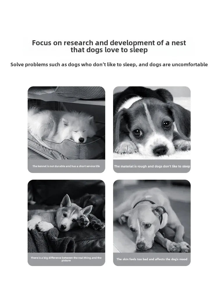 Surround Quadrangle Dog Kennel All-season High Thickened Memory Foam Removable Waterproof Spacious Solid Wear-resistant