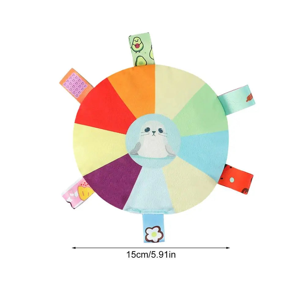 Plush Squeaky Dog Toys Interactive Chewing Squeaky Toy for Puppy Squeaky Dog Chew Toy Disc Shape Plush Dog Toys for Puppies