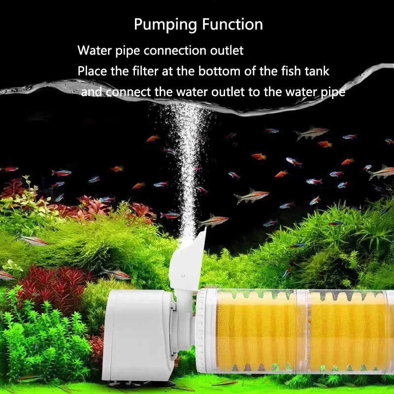 220~240V 3in1Ultra-Quiet Submersible Aquarium Water Pump Water Fountain Pump Filter Fish Pond Tank Fountain built-in Water Pumps