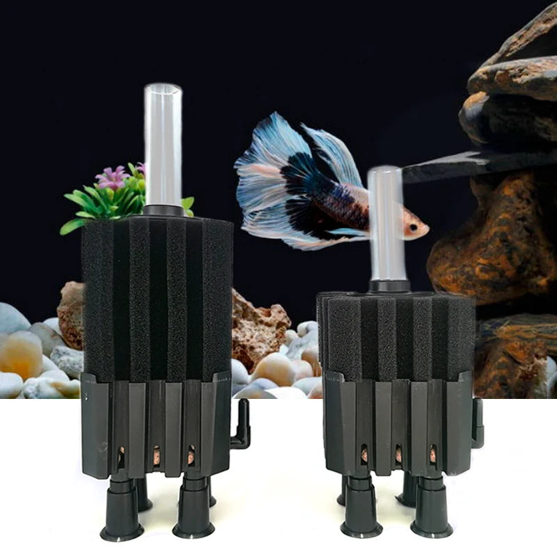 1Pcs Black Aquarium Filter for Aquarium Fish Tank Air Pump Skimmer Biochemical Sponge Filter Aquarium Bio Filters Filtro Aquario