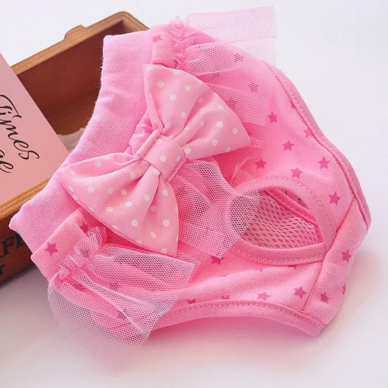 Cute Pet Dog Striped Sanitary Physiological Pants Panty In Season Diaper for Puppy Female Lovely Underwear Pet Briefs