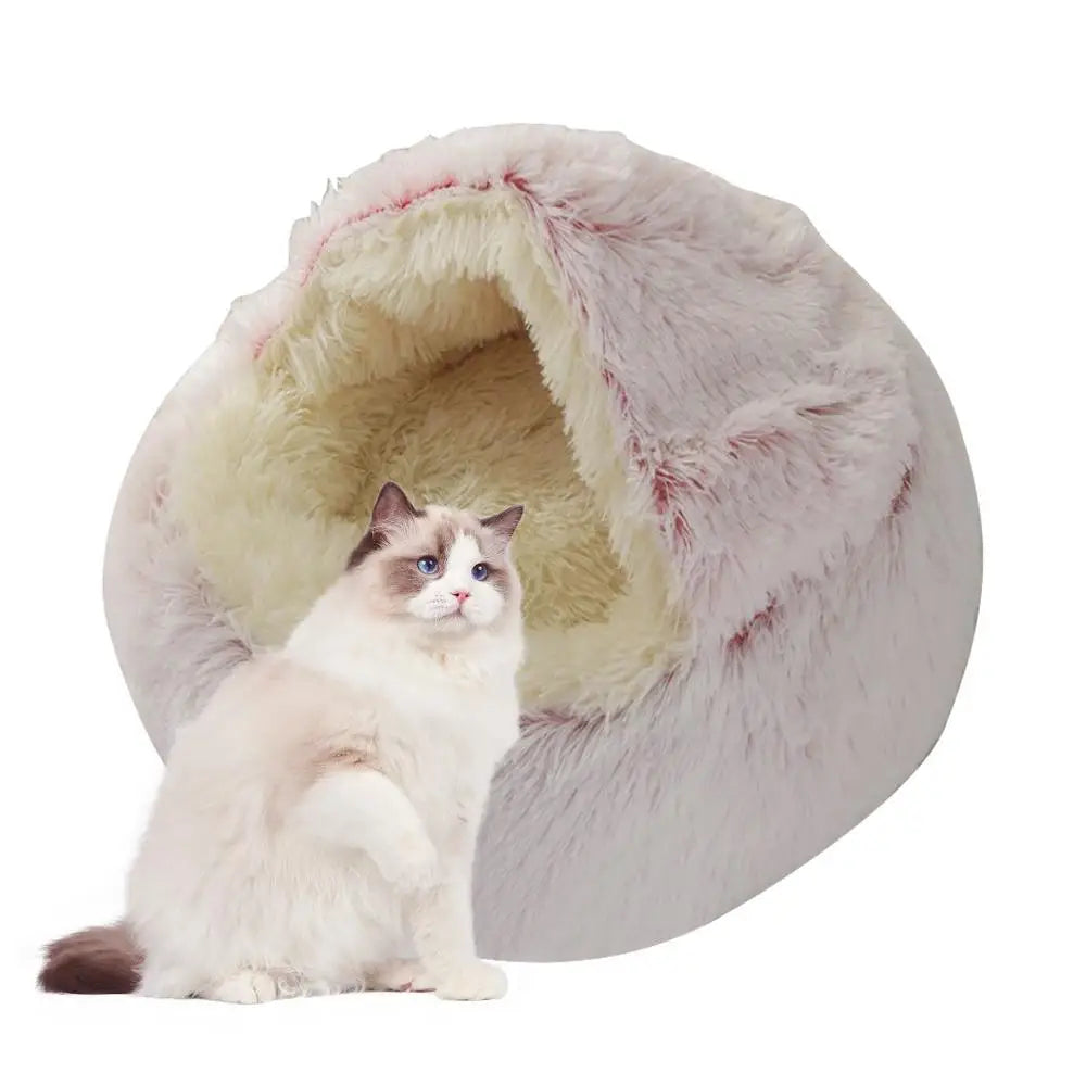 Cat Bed Small Enclosed Pet Bed Pet Cave Bed Comfortable And Soft Fluffy Cat Bed Warm Removable For Cat Small Dogs Large Dogs
