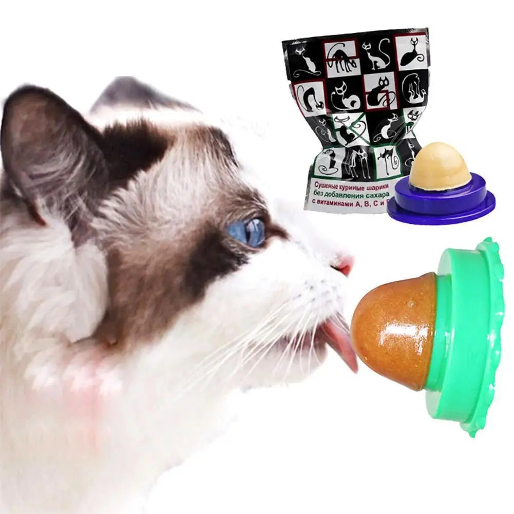 Healthy Cat Mint Ball Nutritious Candy Solid Sticky Wall Digestion Cat Snacks Pet Teeth Cleaning Anti-Bite Snacks Licking Candy