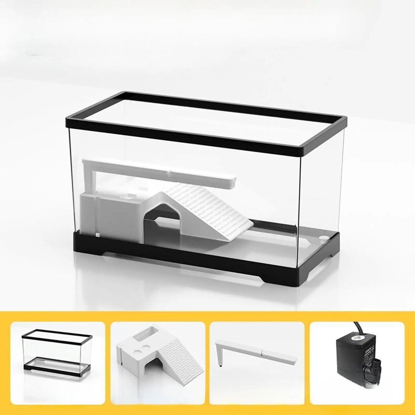 Turtle Tank Aquarium Hideout Terrapin Supplies Breeding Tortoise Enclosure Starter Turtle Habitat Reptile Habitat Indoor Decor