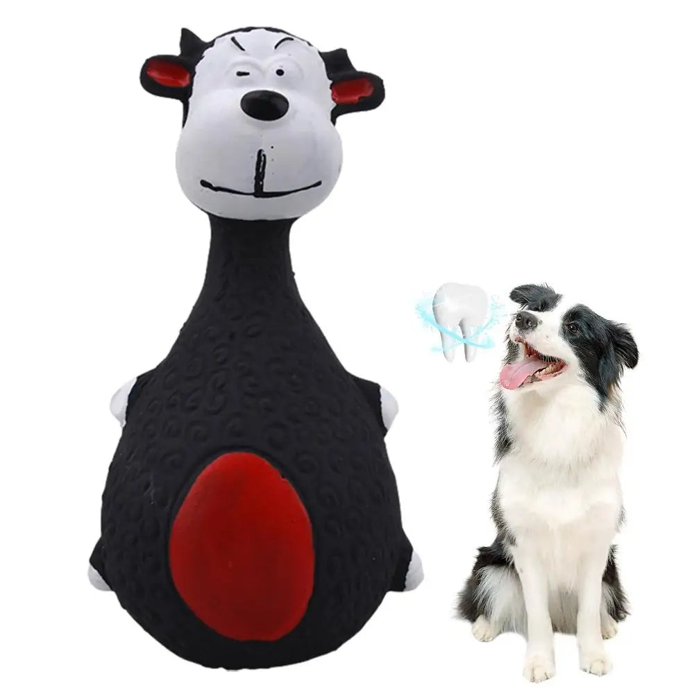 Squeaky Dog Toys Latex Dog Chew Toy Animal Bowling Shape Interactive Squeaky Puppy Toys For Pet Dog Training Playing Chewing
