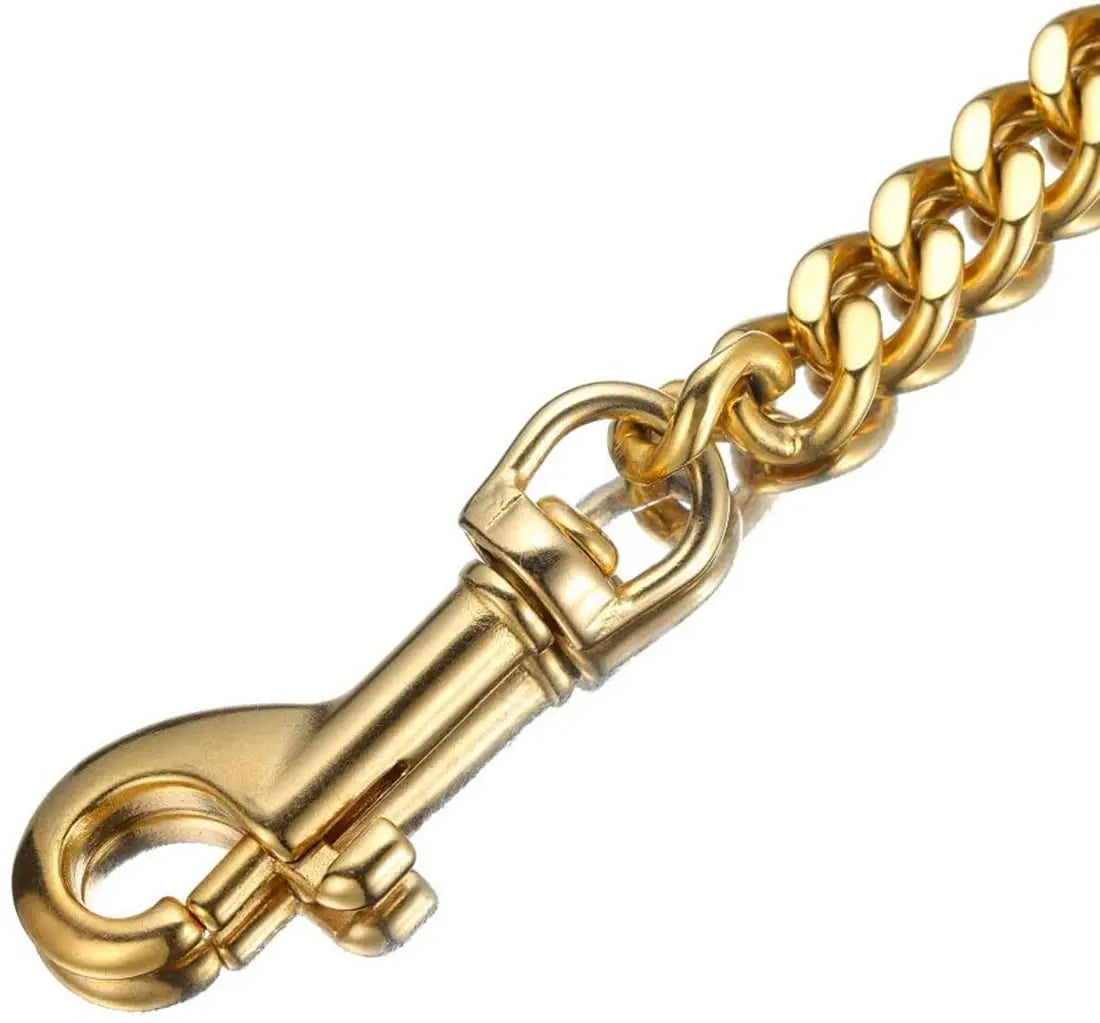 Stainless Chain Collar Large Collar Chain For Metal Dog Dogs Medium Links Link Small Steel Gold Cuban Walking Training