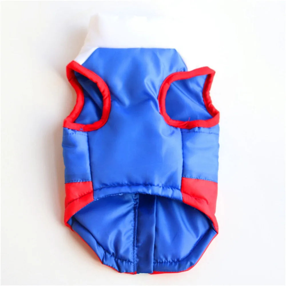 Windproof Pet Vest Jacket Winter Warm Big Dog Clothes Puppy Harness Clothing Funny Printed Coat for Small Medium Dogs Cats XS-XL