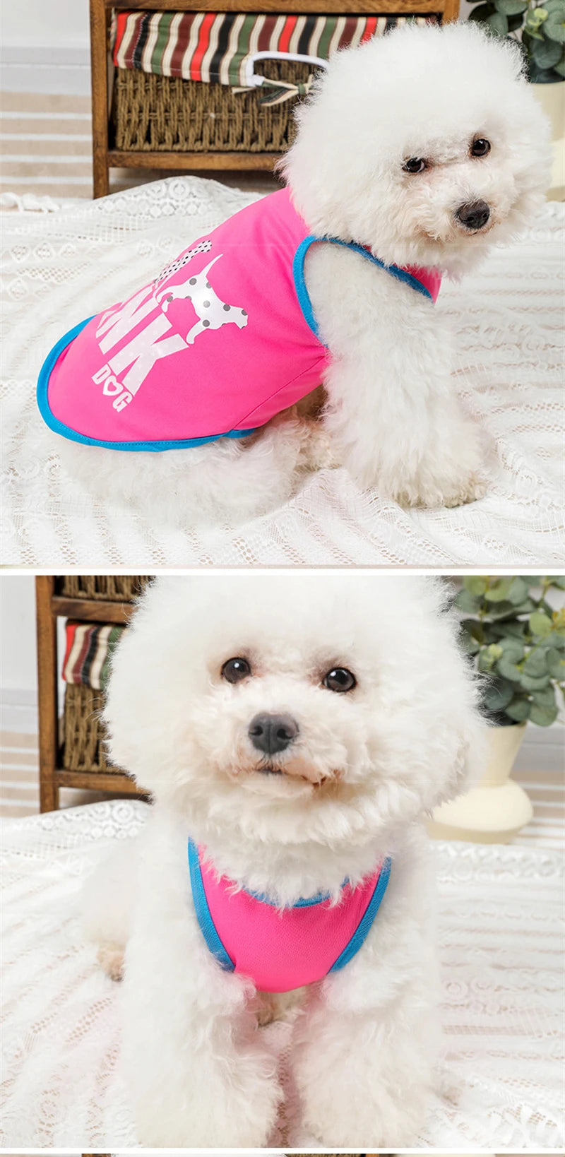 Cartoon Print Summer Pet Dog Clothes Daisy Animal Lightweight Spring Vest for Cat Medium Big Pet Supplies XXL Puppy Clothing