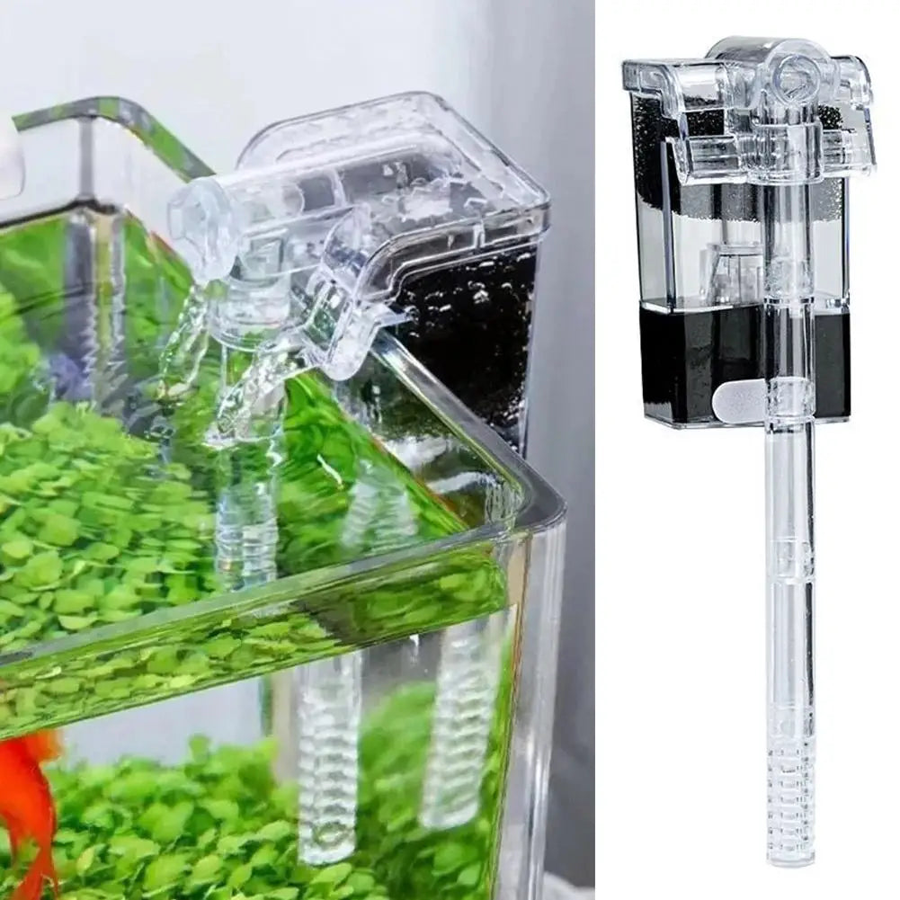Small Household External Wall-mounted Fish Tank Filter Water Oxygenation Purification Filtration Silent Three-in-one195mm