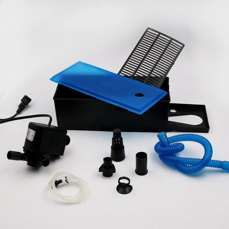 3in1 Top Filter Box Aquarium Submersible Pump Fish Tank Upper Filter Belt Filter Box Oxygenation Filtration System Accessories