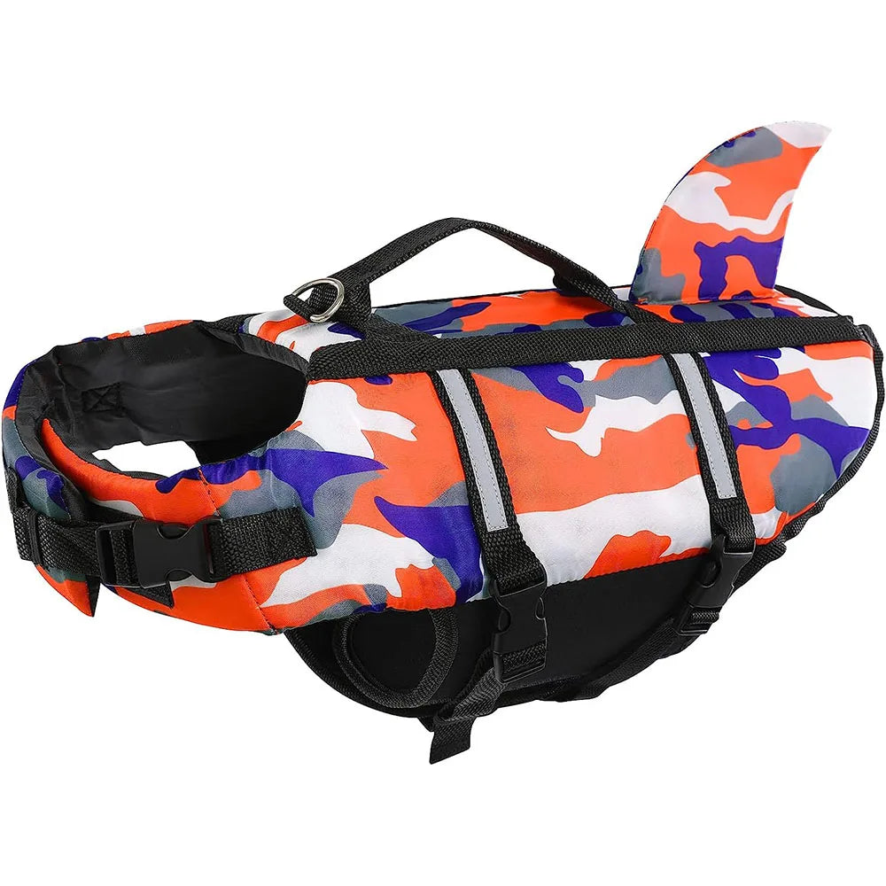 Dog Life Jacket Lightweight Adjustable High Visibility Dog Life Vest for Swimming High Flotation Reflective Life Jacket for Dogs