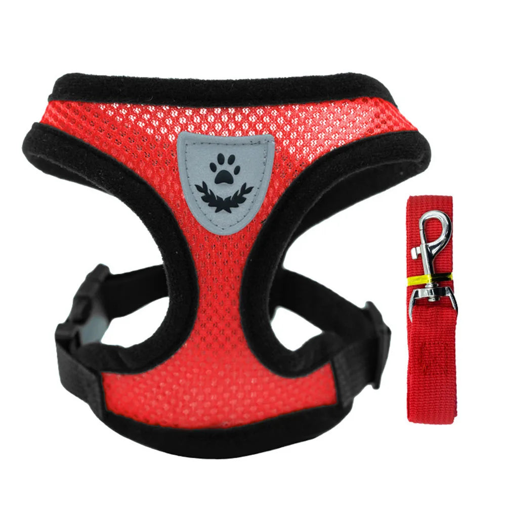 Cat Harness and Leash Escape Proof Adjustable Vest Harnesses for Cats Reflective Cat Harness Breathable Soft Kitty Puppy Harness