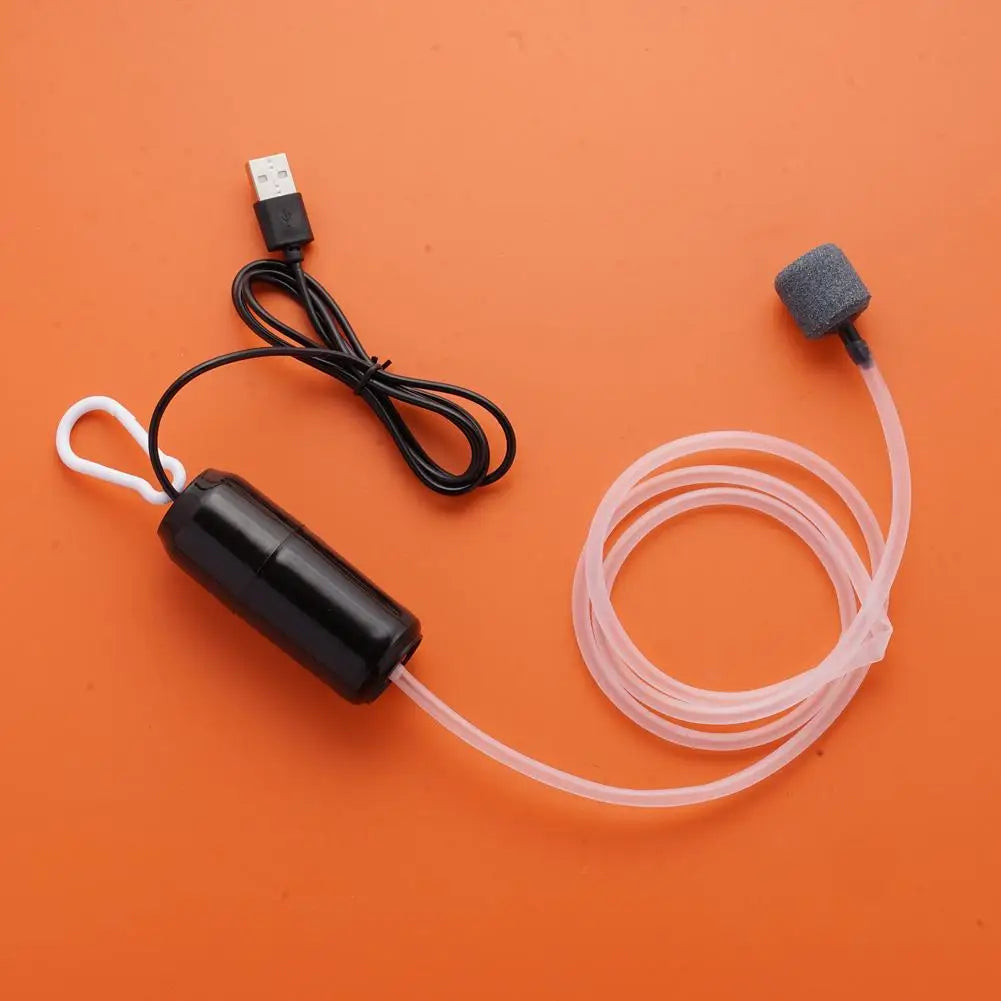 Aquarium Air Compressor Oxygen Refreshing Mini USB Oxygen Small Accessories 5V Aquarium Mini Oxygenator 1W Portable Pump E9M0