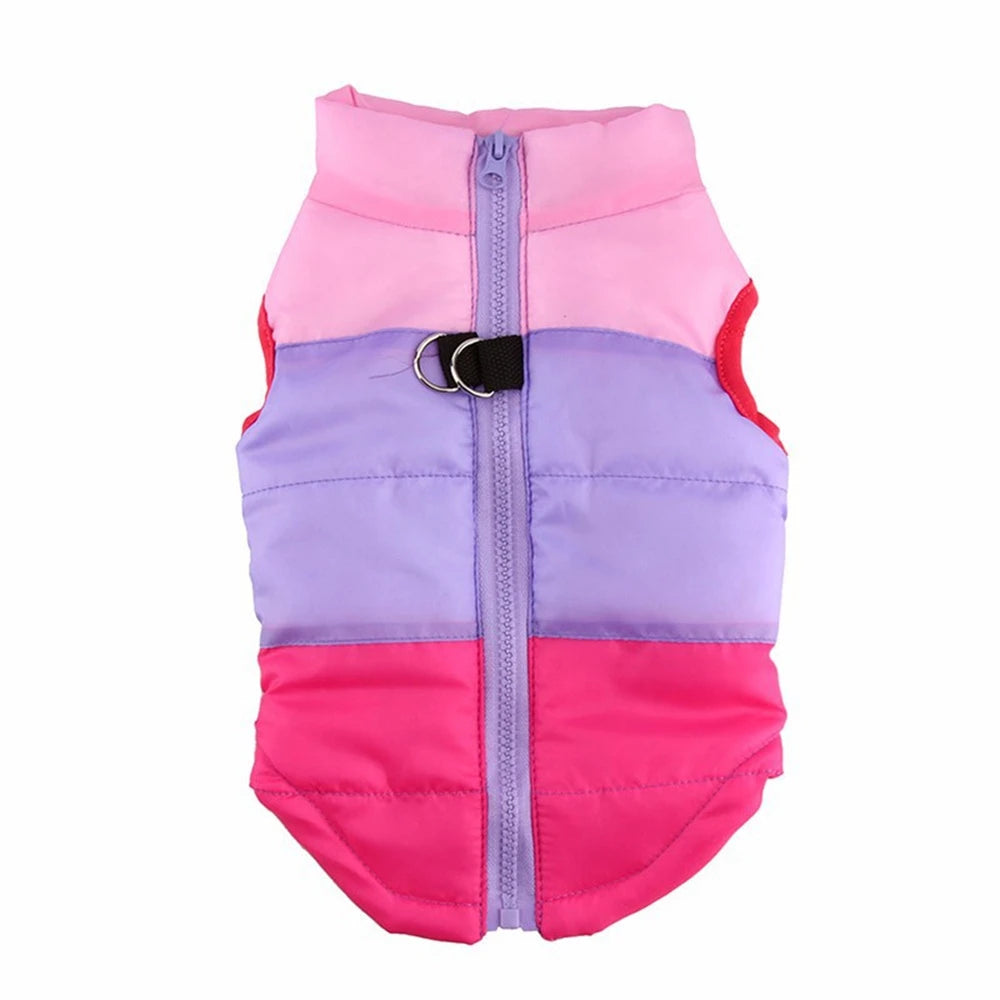 Windproof Pet Vest Jacket Winter Warm Big Dog Clothes Puppy Harness Clothing Funny Printed Coat for Small Medium Dogs Cats XS-XL