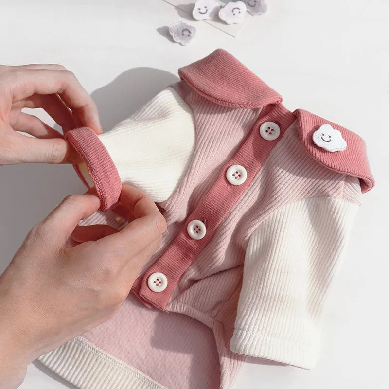 Fashion Thin Dog Hoodies Clothes for Dogs Solid Dog Coat Cotton Undershirts Kitten Puppy Sweatshirt Chihuahua Girls Dog Costume