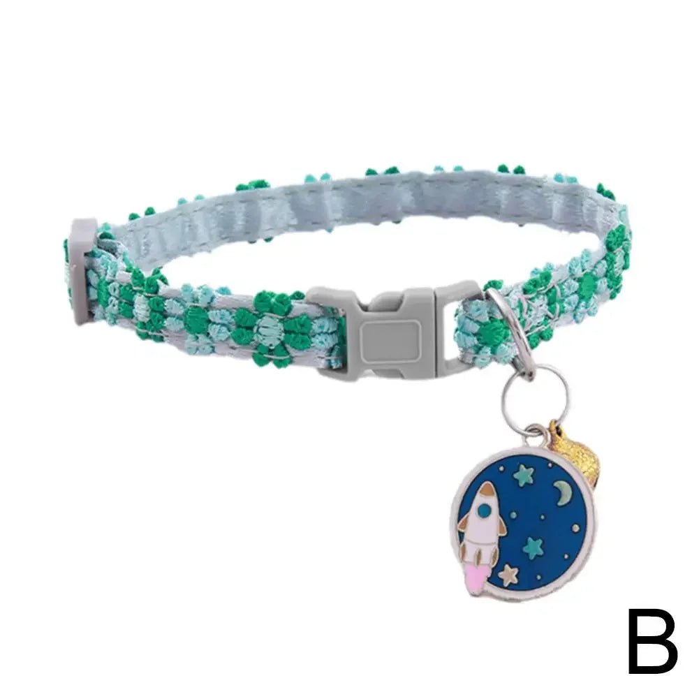Pet Collar Adjustable Colorful Lace Flower Cat Collar Cute Product Kitten Cat Necklace Pet Dog Puppy Collar Bell Accessory O3N2