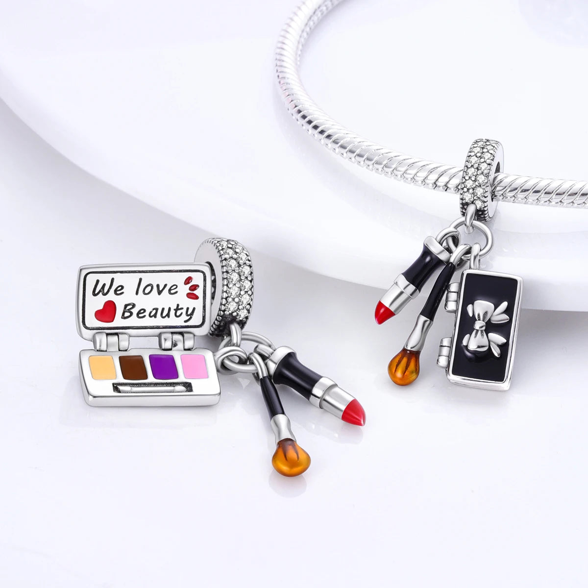 MULA 1PC Coffee Pet Moon Star Silver Plated Pendant Fit Original Snake Chain Charm Bracelet DIY Women Jewelry Gift