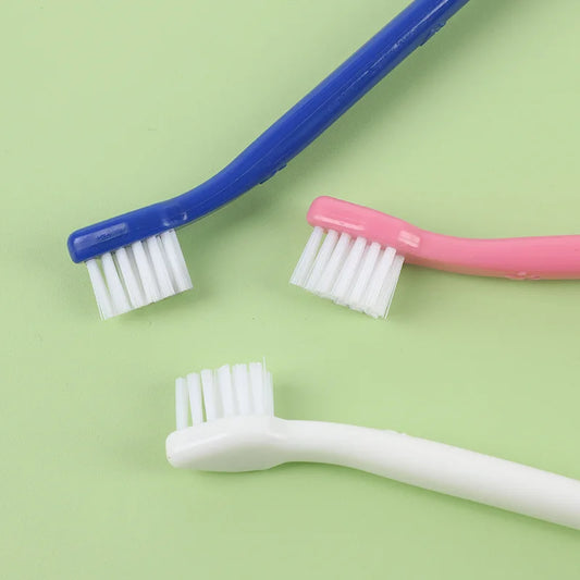 4PCS Dog Toothbrush Double-headed Cat Tooth Multi-angle Cleaning Tool Massage Care Tooth Finger Brush for Dog Cat Pet Supplies