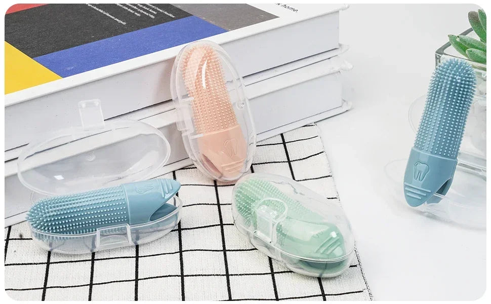 360° Cleaning Finger Toothbrush for Dogs, Food Grade Silicone Dog Finger Toothbrush, Toothbrush for Dogs Cats Dental Care