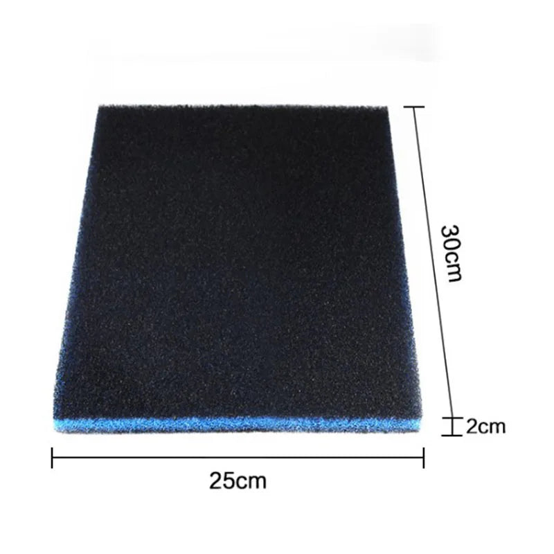 30cmx25cmx2cm Aquarium Activated Carbon Filtration Foam Bio.Sponge Fish Tank Biochemical Filter Sponge Pad Skimmer Sponges New