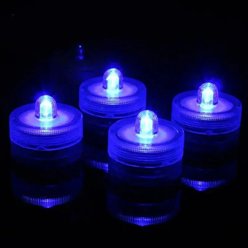 Waterproof LED Lights For Vases Flameless Battery Operated Pond Underwater Small Tealights Aquarium Decoration Novelty Lighting