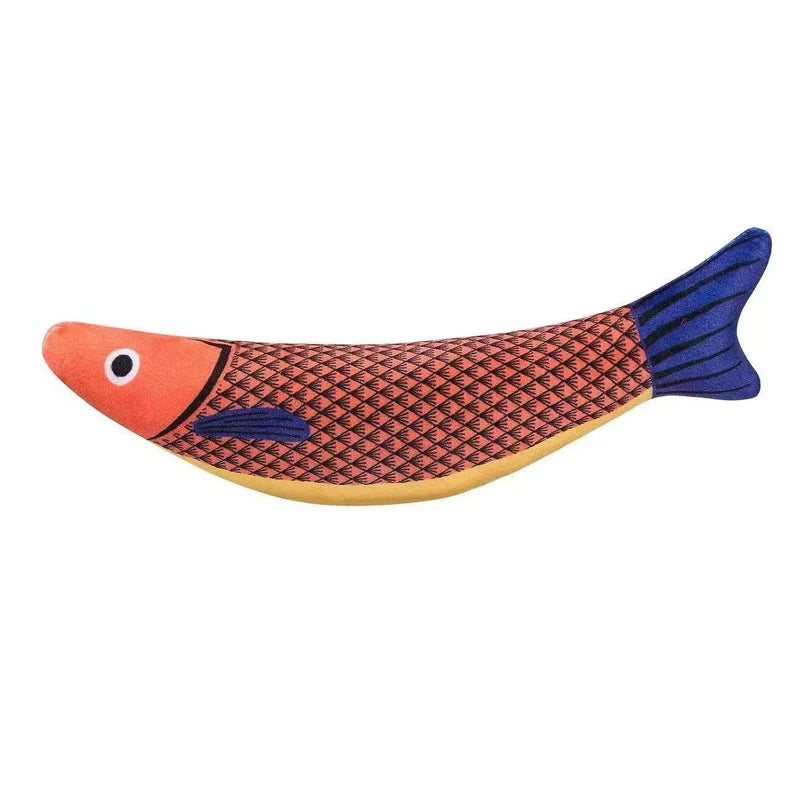 Cat Toys Saury Fish, Soft Durable Cat Catnip Crinkle Sound Toys Pet Accessories, Interactive Cat Kicker Toys for Indoor Kitten