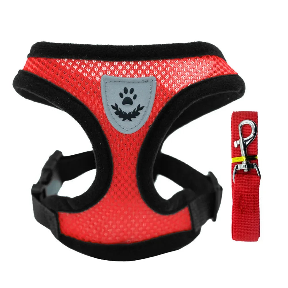 Cat Harness and Leash Escape Proof Adjustable Vest Harnesses for Cats Reflective Cat Harness Breathable Soft Kitty Puppy Harness