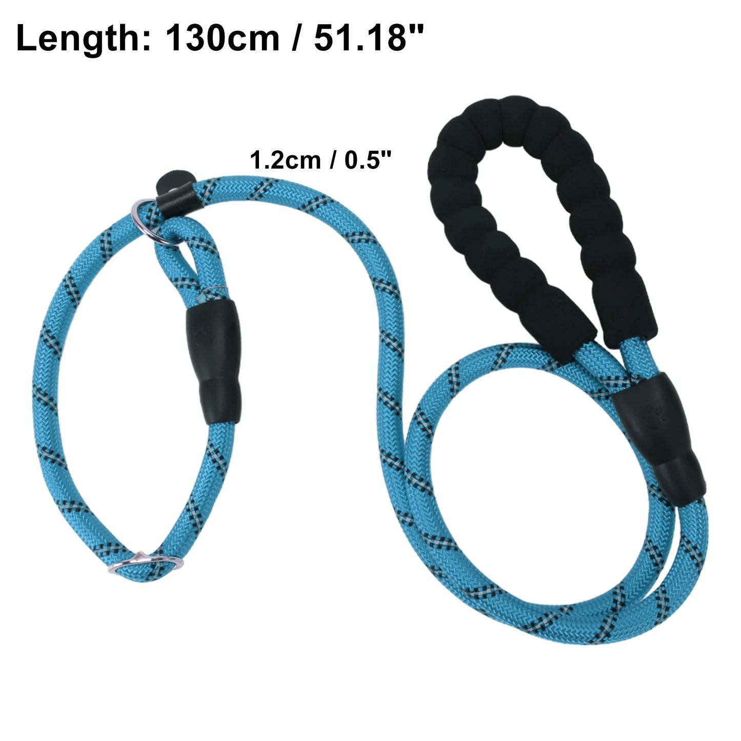 UXCELL Dog Leash Nylon Dog Leash Sponge Handle Reflective Rope for Small Medium Large Dogs Length 130cm 180cm Diameter 1.2cm