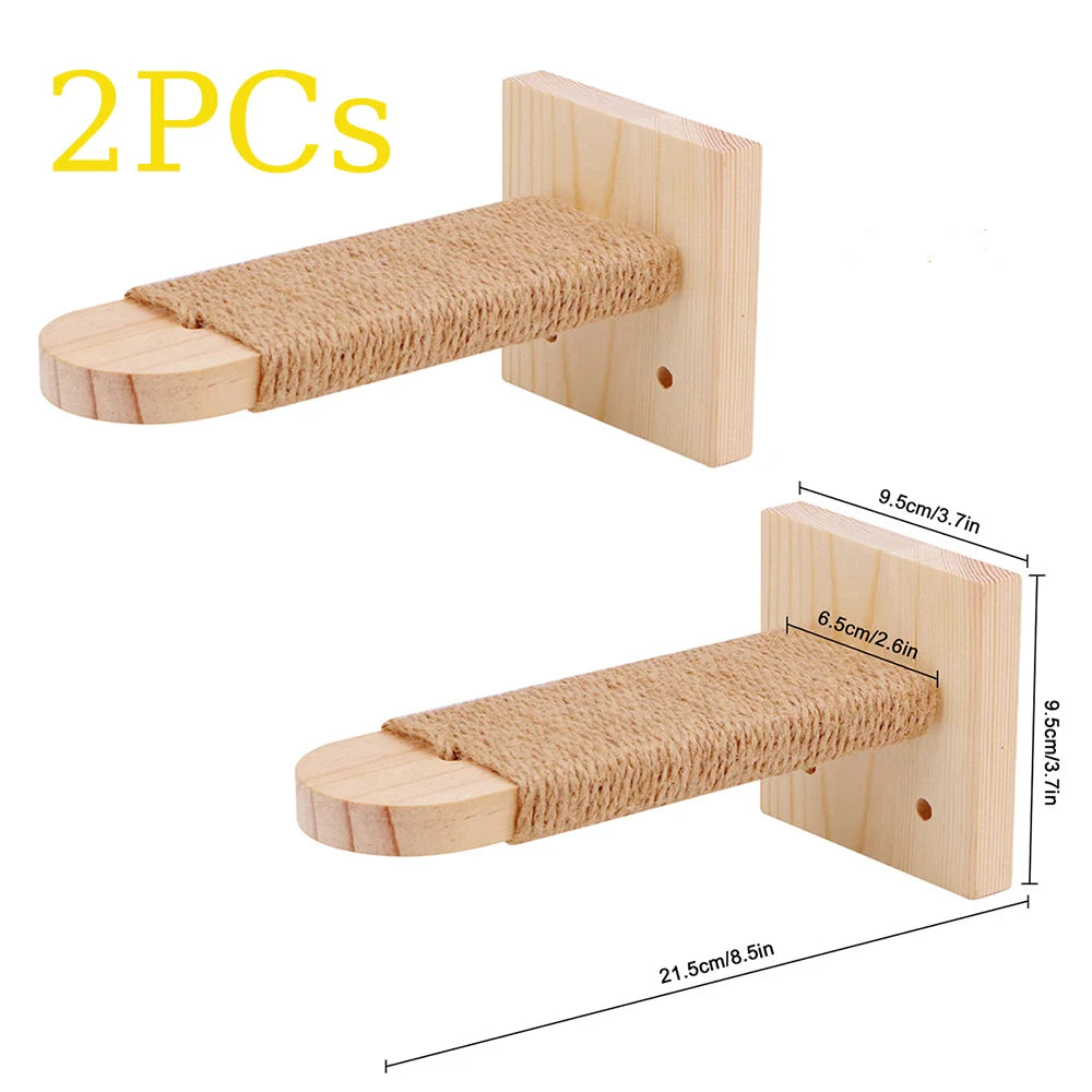 Cat Tree Cat Climbing Shelves Platform For Cat Hammock Four-step Ladders Sisal Steps And Post For Cat Playing And Climbing