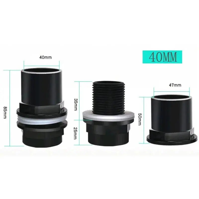 1Pcs 20-50mm Aquarium PVC Water Tube Connectors Thicken Fish Tank Pipe Drainage Connector Garden Drain Pipe Adapter Accessories