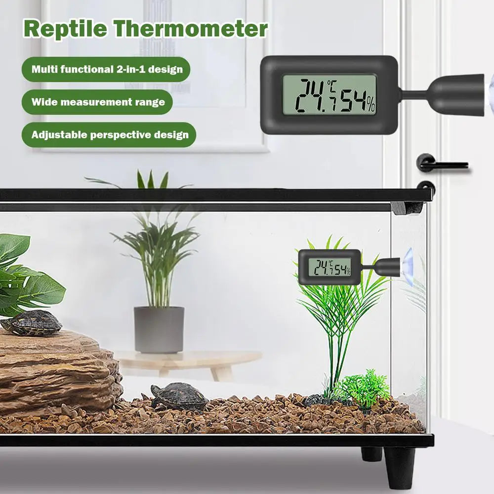 Thermometers Hygrometer Terrarium 2-in-1 Design Digital Temperature Meters 90-degree Adjustable Indoor Hygrometer Greenhouse
