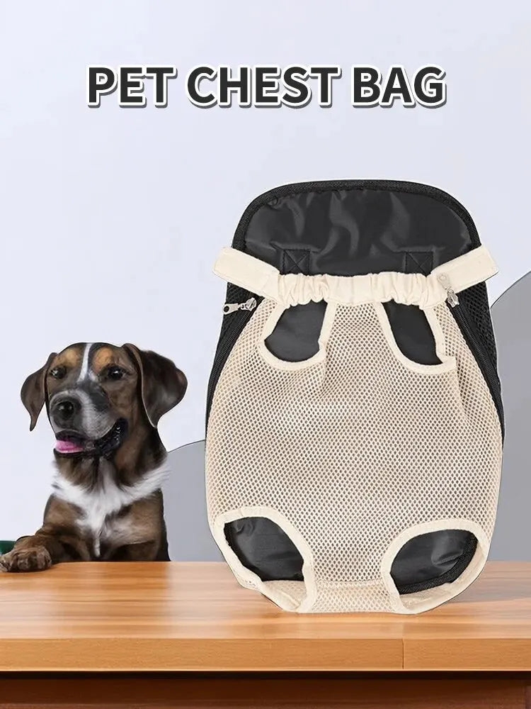 1PC Adjustable Pet Cat Chest Backpack For Outdoor Carrying Mesh Ventilation For Hiking Camping Trips Sling Bag In Small