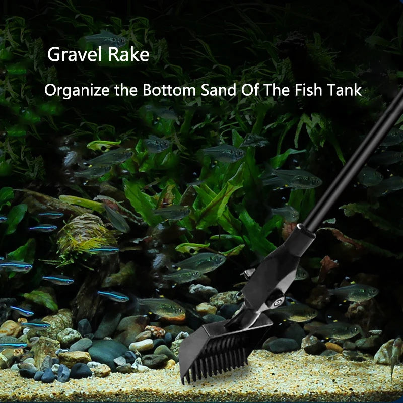 6 in1 Aquarium Fish Tanks Cleaning Tools Kit Algae Tank Cleaner Set Aquarium Cleaner Fish Tank Net Scraper Sponge accessories