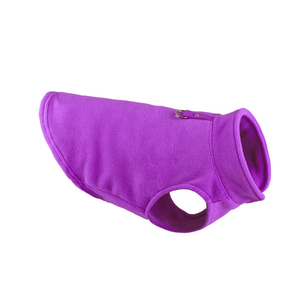 Pet Clothing Dog Fleece Vest Cold Weather Pullover Dog Jacket Winter Dog Clothes Sweater Coat with Leash Ring for Small Dogs Cat