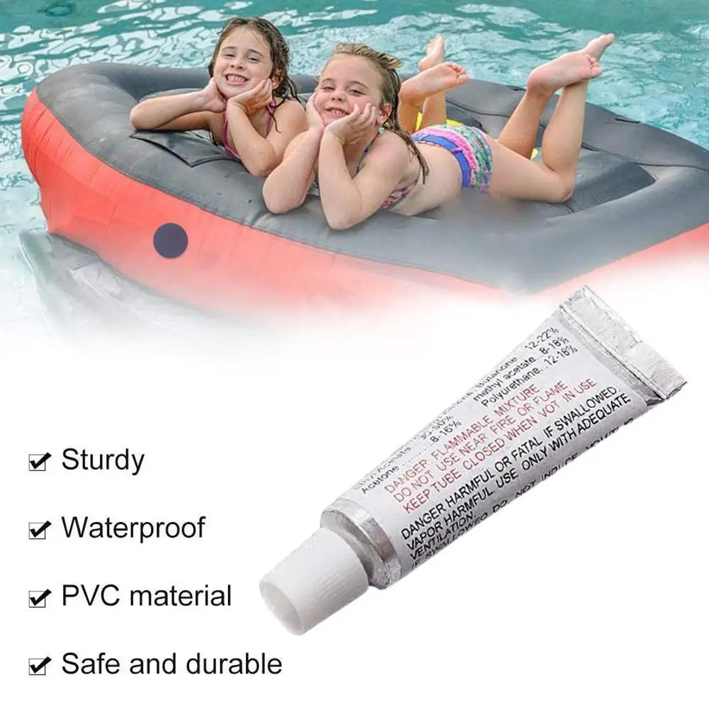 Inflatable Boat Repair Kit - PVC Adhesive Patches for Waterbed Air Mattress Swimming Toy and Inflatable Boat Repair Glue