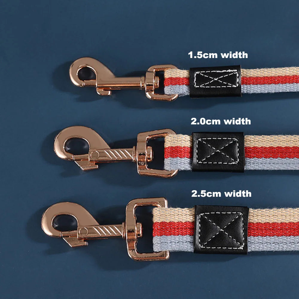 Thick Canvas Dog Leash Comfortable Cotton Non-slip Dog Training Walking Leash Resistant for Small Medium Large Dogs Pet Products