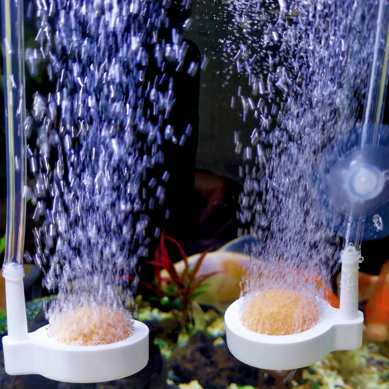 1Pcs 40/50mm Fish Tank Aquarium Air Stone Oxygen Aerator Increasing Air Bubble Pond Pump Hydroponic Oxygen Accessories Orange